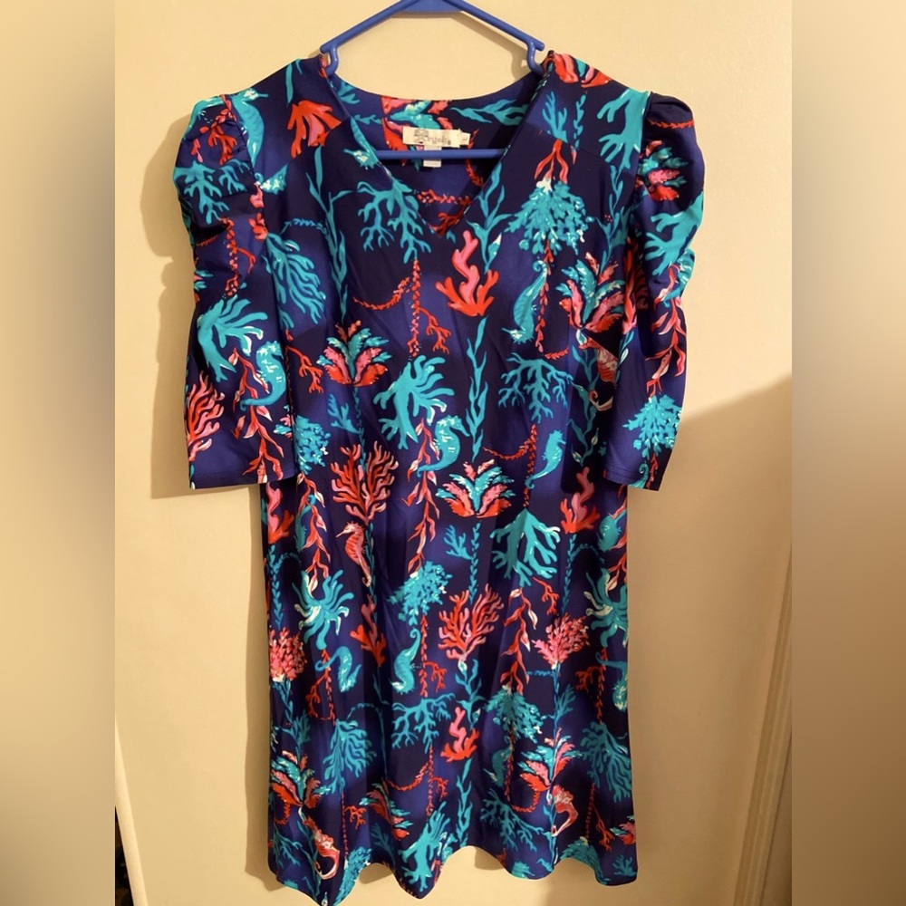 Anthropologie Ocean Print Dres 🐟 🪸